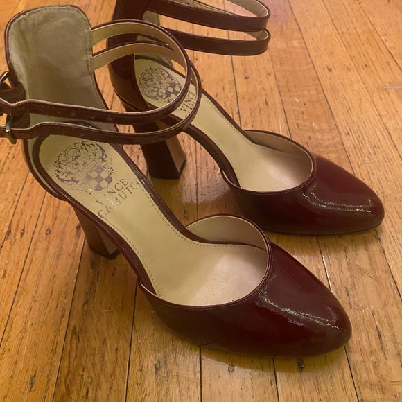 Red Patent Leather Vince Camuto Heels (Like New Condition) - Picture 4 of 4